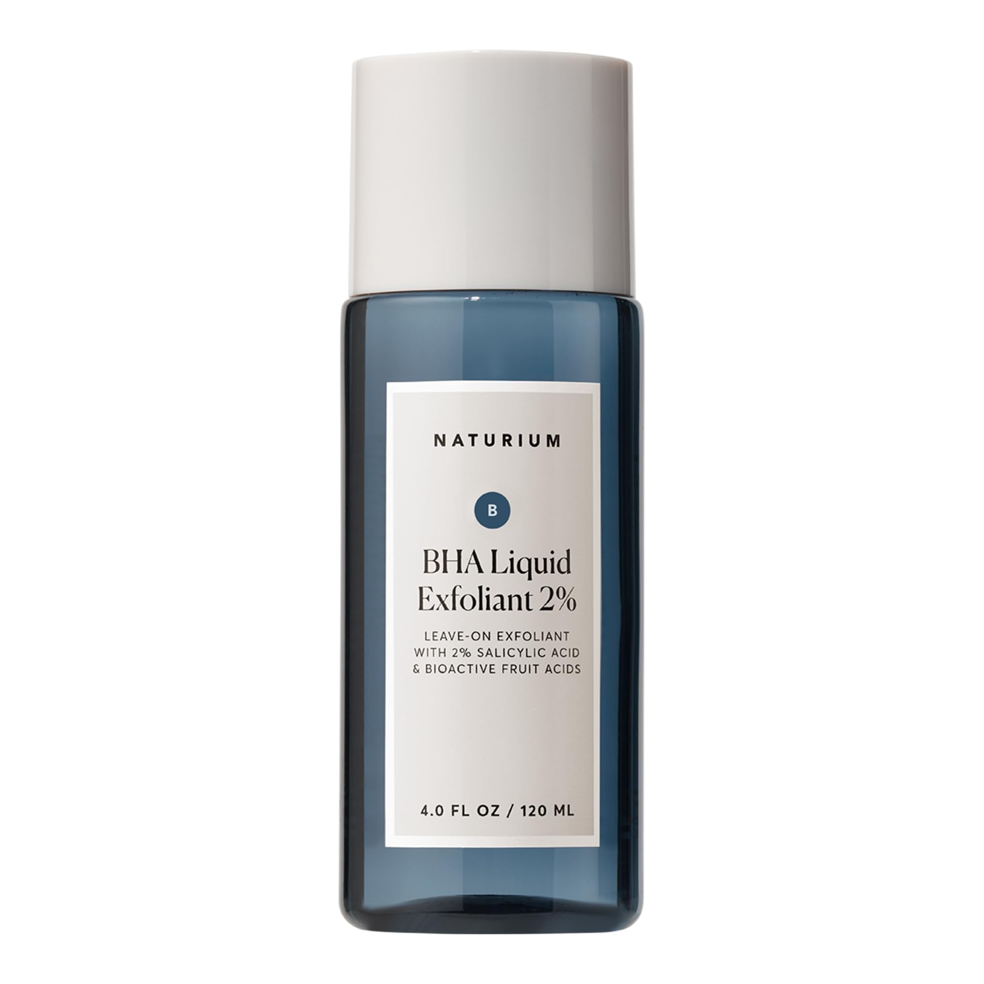 Naturium BHA Liquid Exfoliant 2%, Leave-on Face & Skin Care Exfoliating Pore Treatment, with Salicylic Acid & Bioactive Fruit Acids, Packaging May Vary, 4 oz