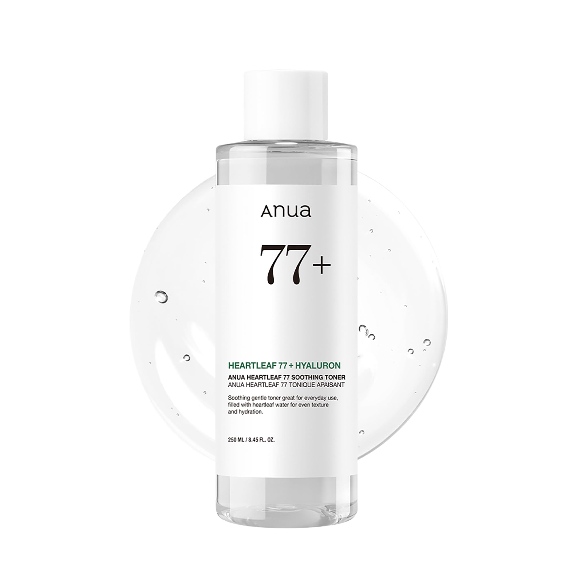 Anua Heartleaf 77 Soothing Toner, Moisturizing & Calming Facial Toner for Glass Skin, Hyaluronic Acid, Lightweight Hydration for Sensitive Skin, Redness Relief, Korean Skincare, 8.45 fl.oz