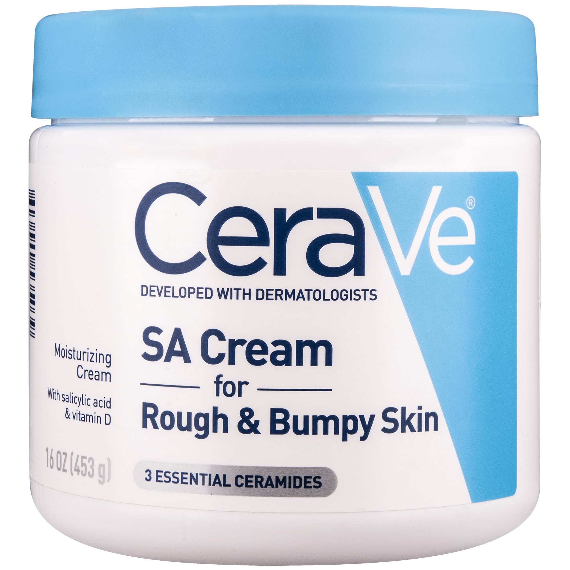 CeraVe Moisturizing Cream with Salicylic Acid, Exfoliating Body Cream with Lactic & Hyaluronic Acid, Niacinamide, and Ceramides, Fragrance Free & Allergy Tested, 16 Ounce