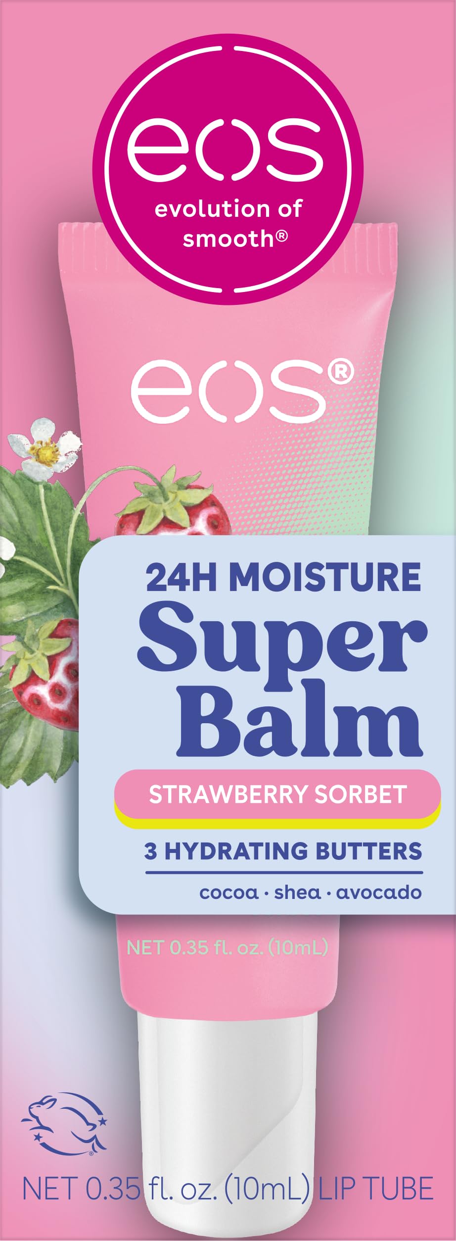 24H Moisture Super Balm- Strawberry Sorbet, Lip Mask