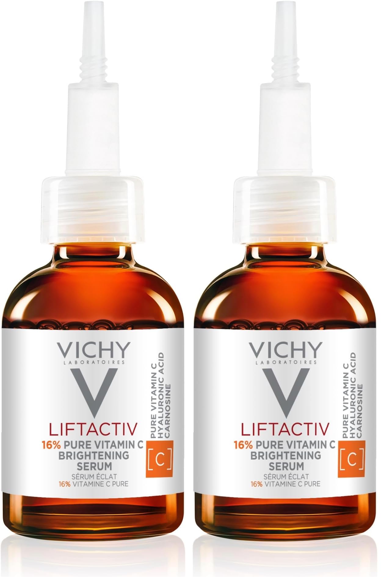 Vichy LiftActiv Vitamin C Serum For Face, Brightening Serum With Pure Vitamin C + Hyaluronic Acid + Vitamin E, Reduces Fine Lines, Smooths Skin Texture, Improves Radiance, Anti Aging
