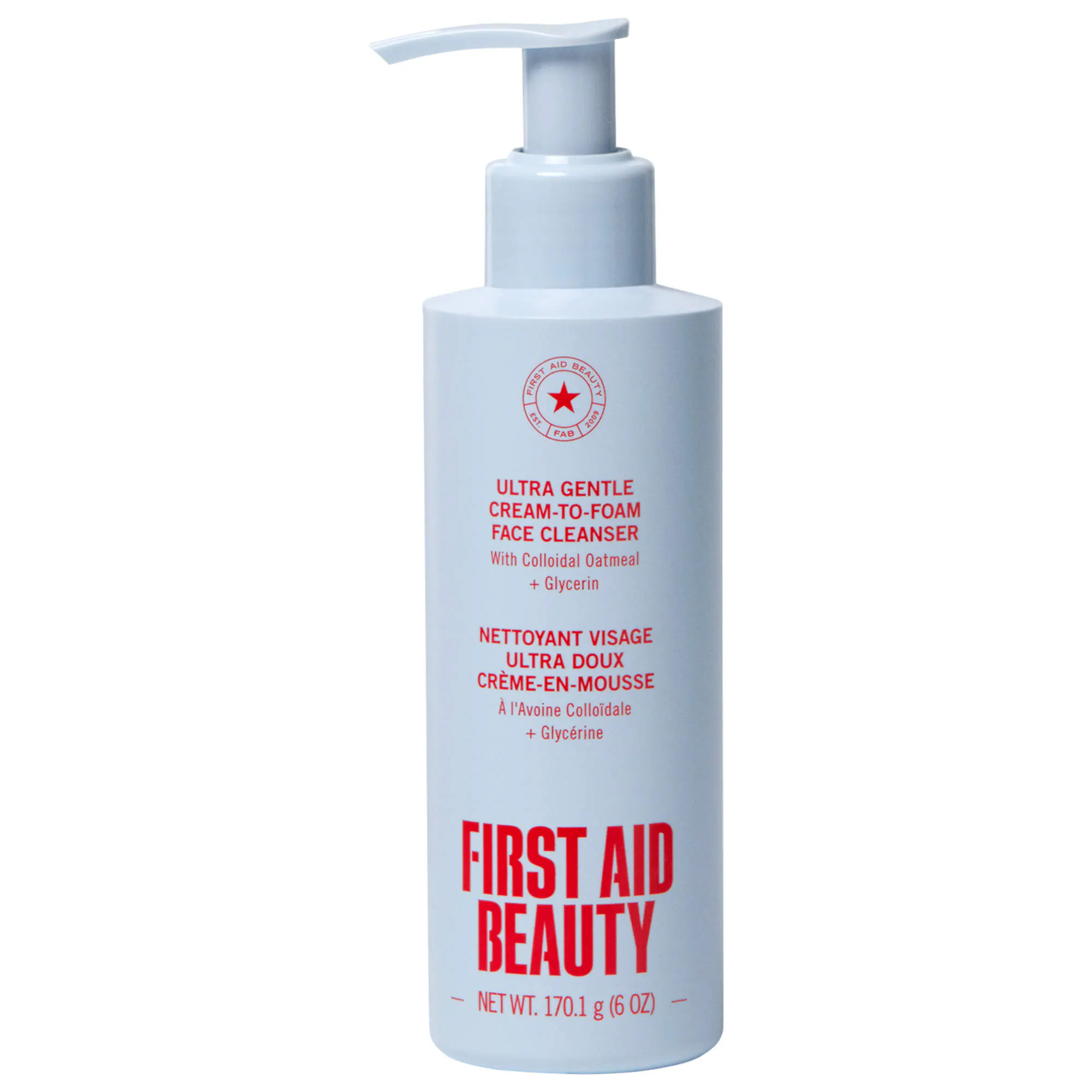Ultra Gentle Pure Skin Cream-to-Foam Face Cleanser with Colloidal Oatmeal + Glycerin