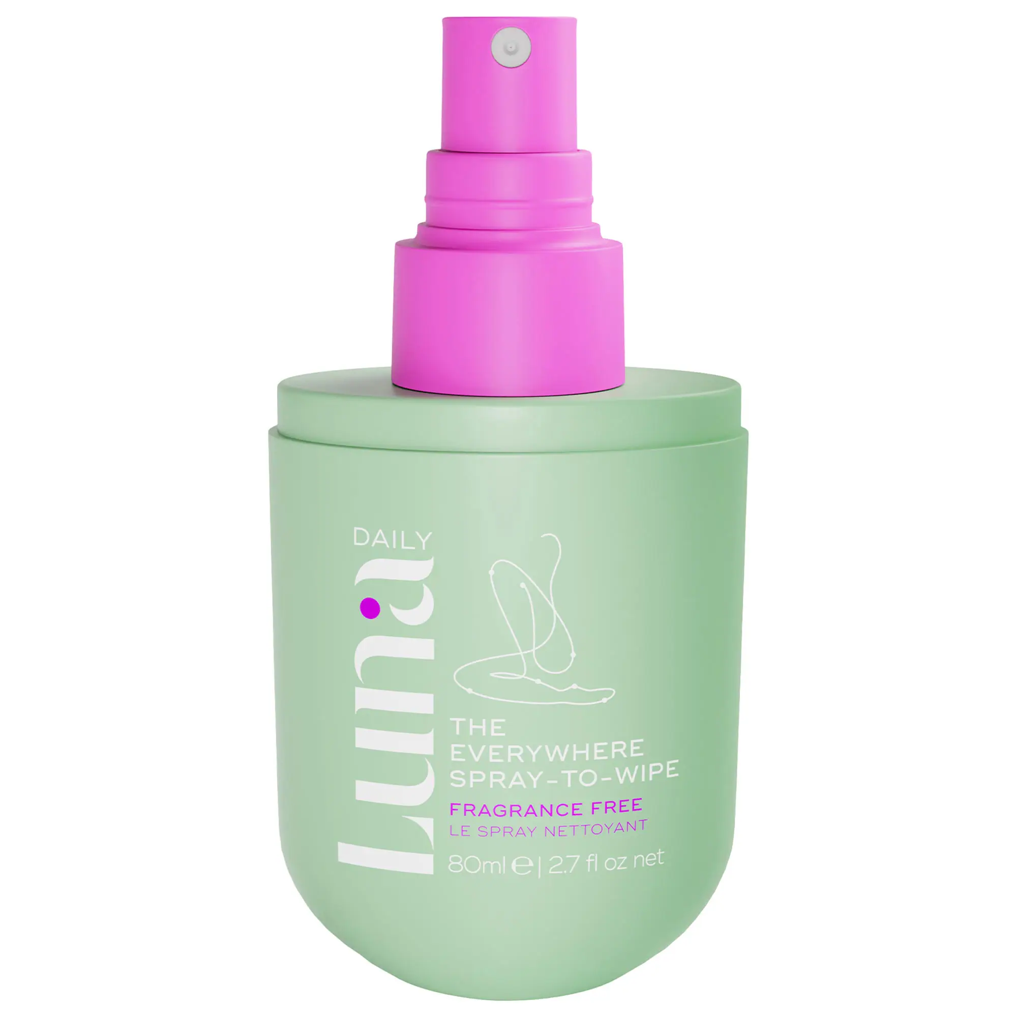 The Everywhere Spray-To-Wipe - Fragrance Free with Prebiotics + Vitamins C+E for Sensitive Skin