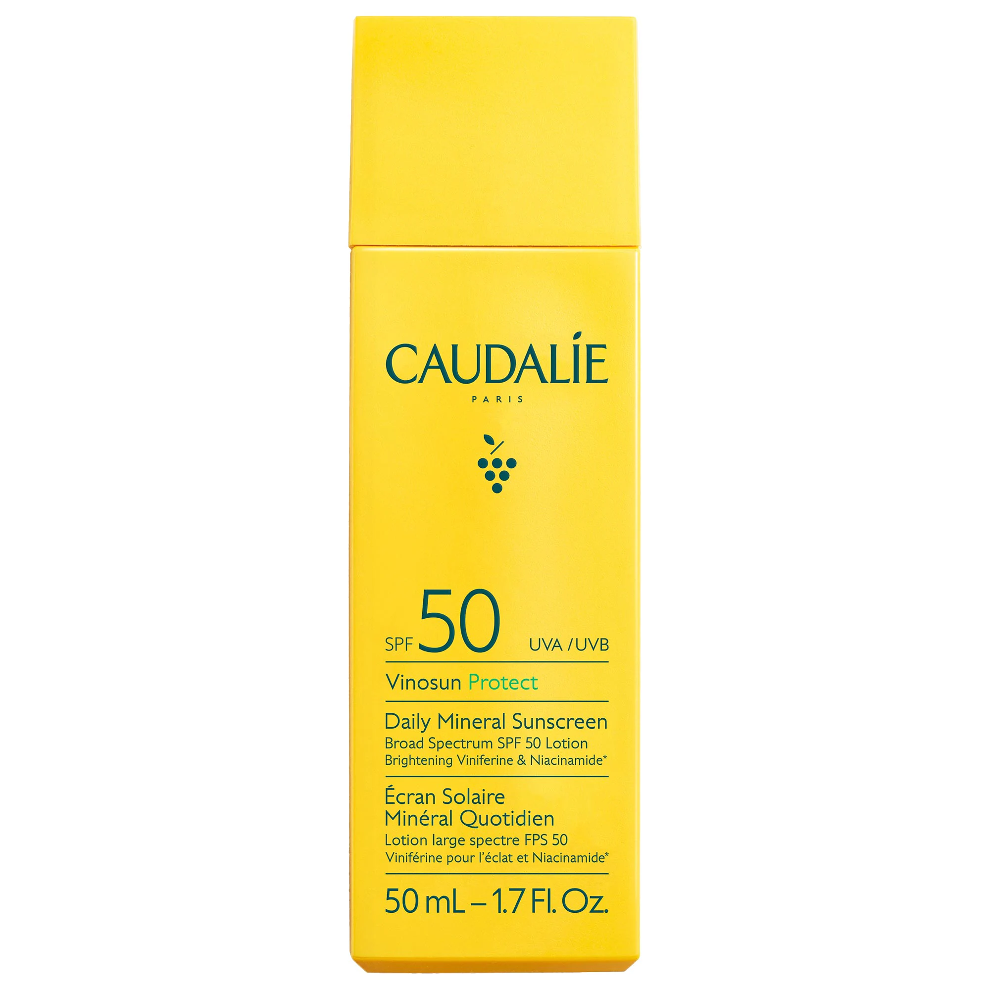 Vinosun Protect Brightening Daily Mineral Face Sunscreen SPF 50 with Niacinamide
