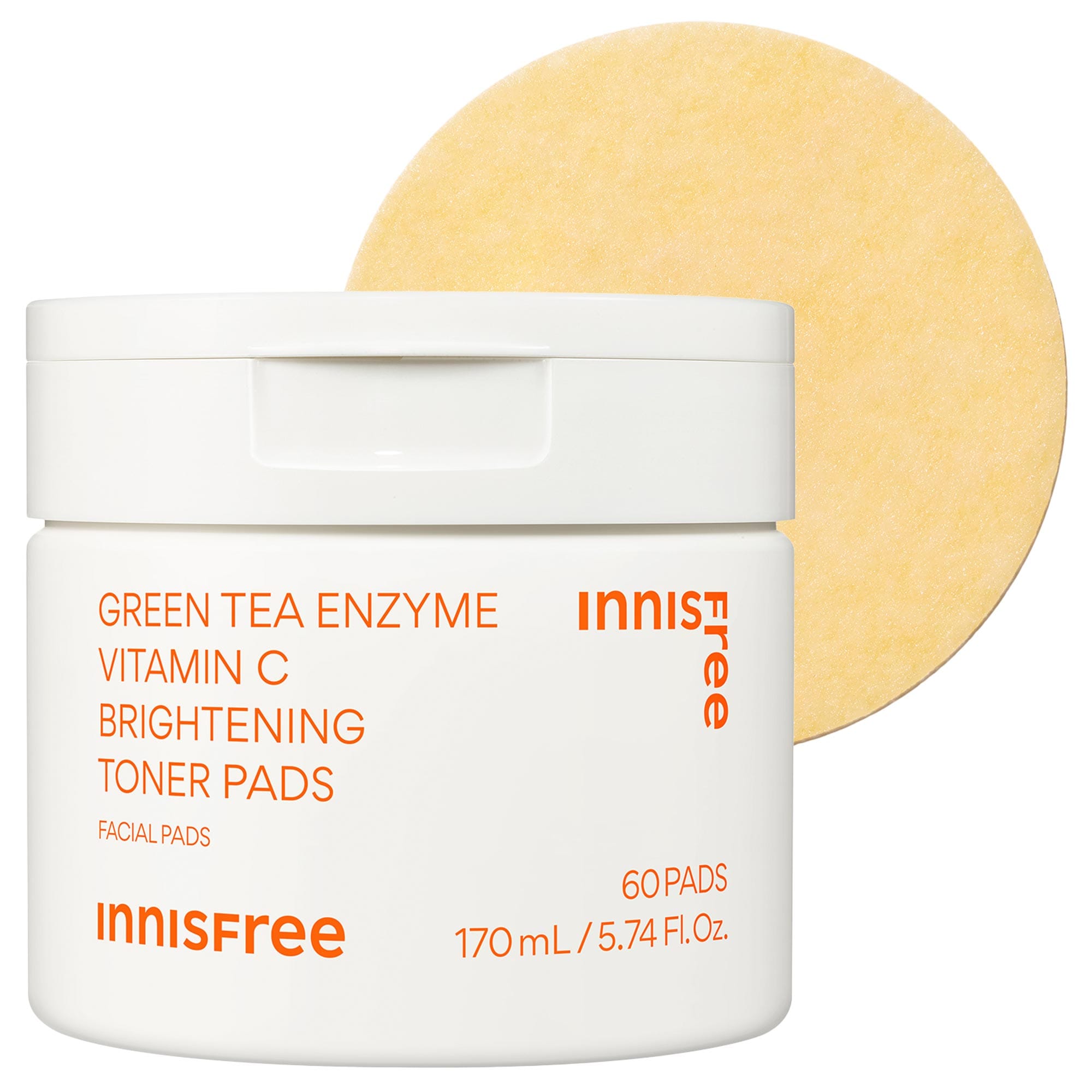 Daily Vitamin C Korean Brightening Toner Pads with Niacinamide for Dark Spots