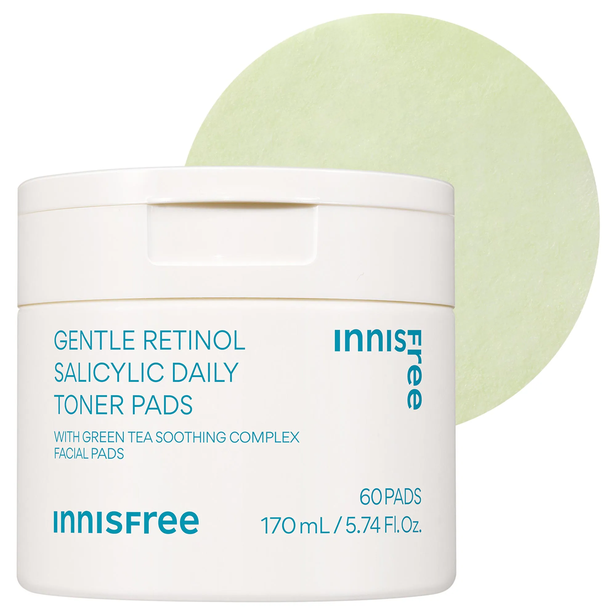 Daily Korean Gentle Retinol + Salicylic Acid Soothing Toner Pads for Acne-Prone Skin