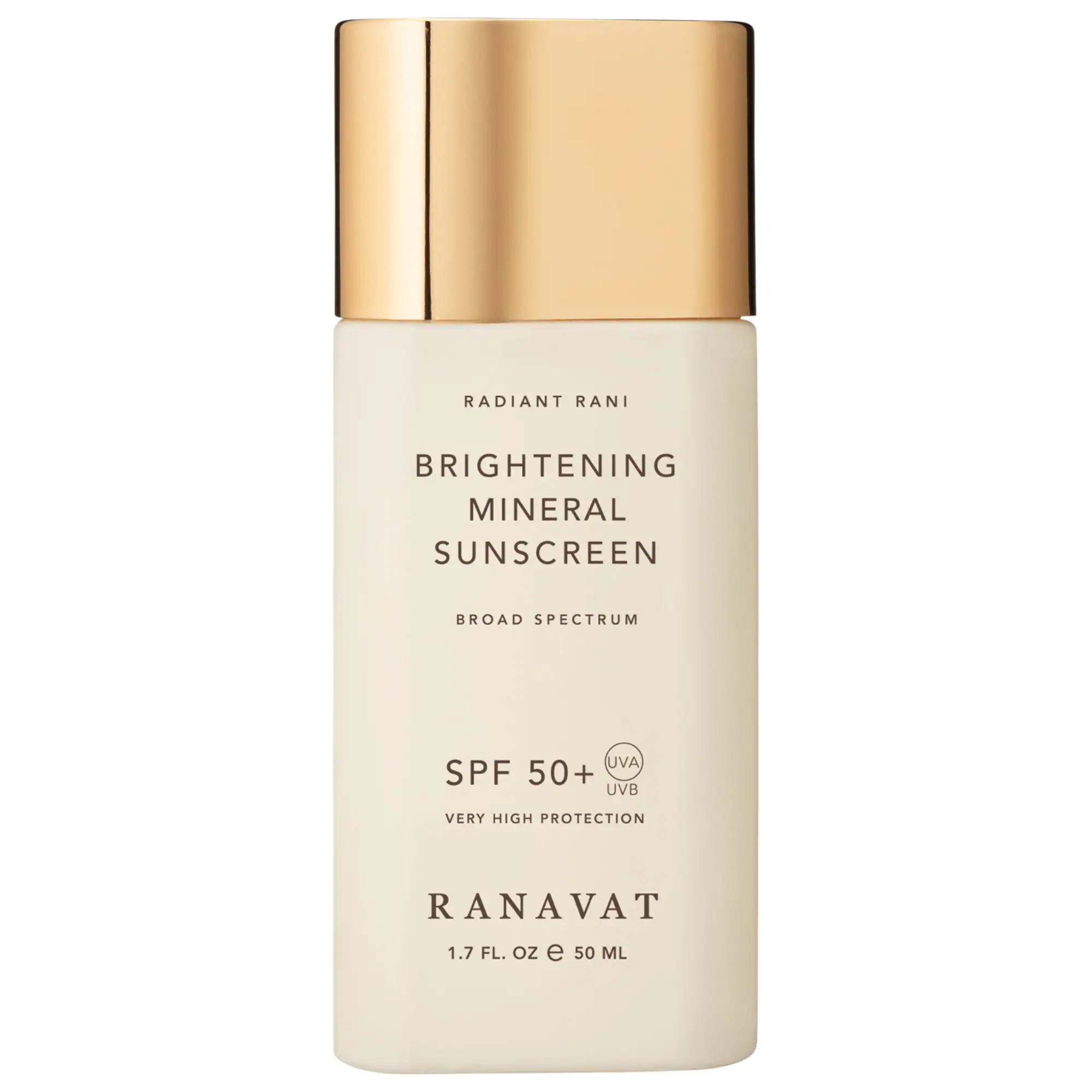 Daily Brightening Mineral Face Sunscreen, SPF 50+ with Saffron for Dark Spots and Squalane for Moisture